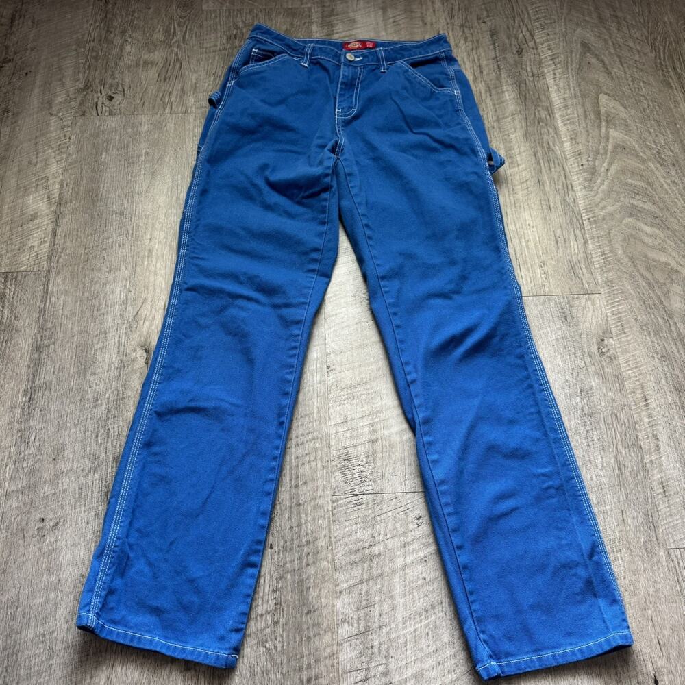 Dickies Carpenter Pants Womens Size 3/26 Contrast Stitch Blue Utility Skater